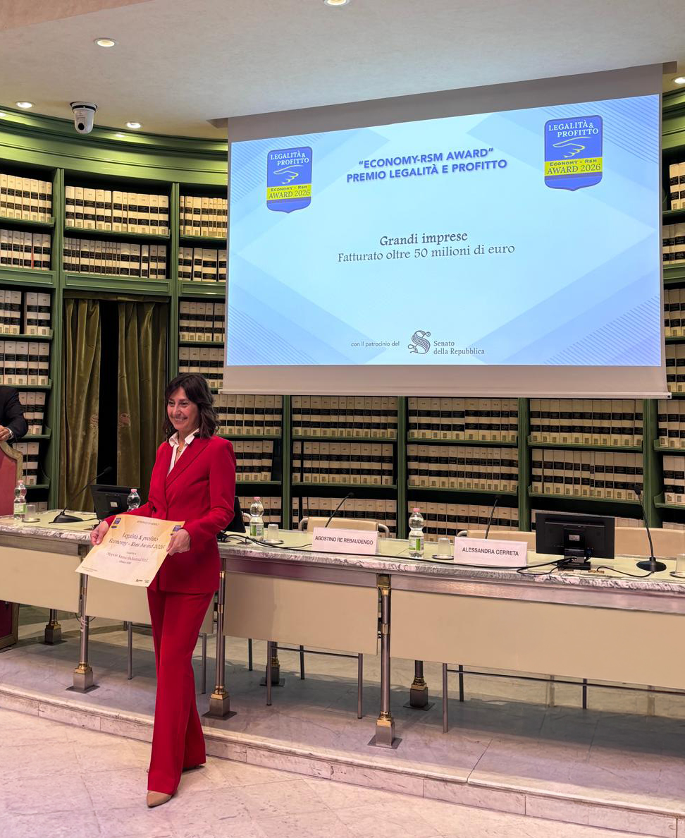 Ritiro dell'attestato del premio Legalità & Profitto al Senato della Repubblica